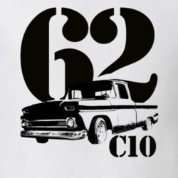 1962 C10 Apache Pickup Side View With Year And C10 Model Name White T 