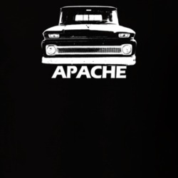 1962 C10 Apache Pickup Grill View With Apache Model Name Black T Shirt