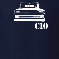 1962 C10 Apache Grill View With C10 Model Name Navy T Shirt