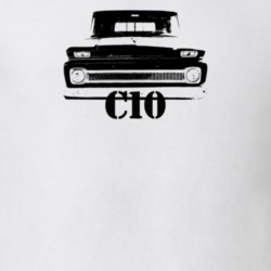 1962 C10 Apache Pickup Grill View With C10 Model Name White T Shirt