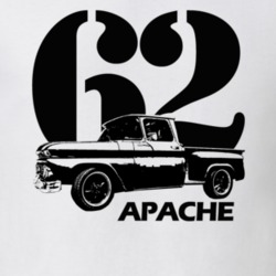 1962 C10 Apache Stepside Side View With Year And Apache Model Name Whi