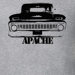 1963 C10 Apache Grill View With Apache Model Name Heather Grey T Shirt
