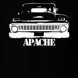 1963 C10 Apache Grill View With Apache Model Name Black T Shirt