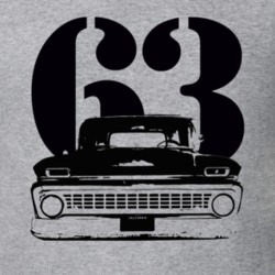 1963 C10 Apache Grill View With Year Heather Grey T Shirt
