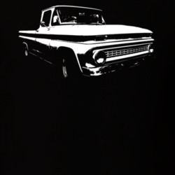 1963 C10 Apache Pickup Truck Side View Black T Shirt