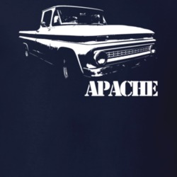 1963 C10 Apache Pickup Truck Side View With Apache Model Name Navy T S