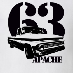 1963 C10 Apache Pickup Side Viewe With Year And Apache Model Name Whit