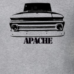 1964 C10 Apache Grill View With Apache Model Name Heather Grey T Shirt