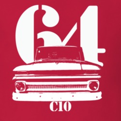 1964 C10 Apache Pickup Grill View With Year And C10 Model Name Red T S