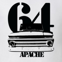 1964 C10 Apache Pickup Grill View With Year And Apache Model Name Whit