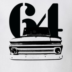 1964 C10 Apache Pickup Grill View With Year White T Shirt