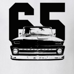 1965 C10 Apache Pickup Grill View With Year White T Shirt