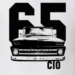 1965 C10 Apache Pickup Grill View With Year And C10 Model Name White T