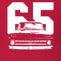 1965 C10 Apache Pickup Grill View With Year Red T Shirt