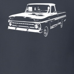 1966 C10 Apache Pickup Side View Charcol T Shirt