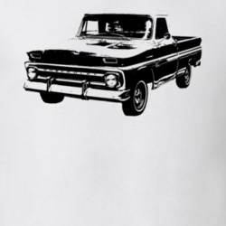 1966 C10 Apache Pickup Truck Side View White T Shirt