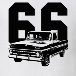 1966 C10 Apache Pickup Side View With Year White T Shirt