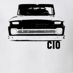 1966 C10 Apache Pickup Grill View With Model Name White T Shirt