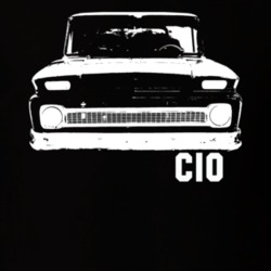 1966 C10 Apache Pickup Grill View With Model Name Black T Shirt
