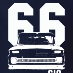 1966 C10 Apache Pickup Grill View With Year And Model Name Navy T Shir