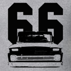 1966 C10 Apache Grill View With Year Heather Grey T Shirt