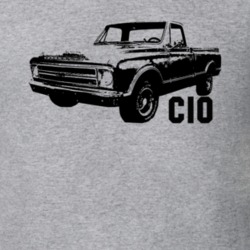 1967 C10 Apache Side View Pickup With Model Name Heather Grey T Shirt