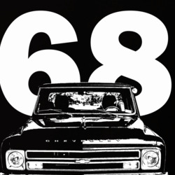 1968 C10 Pickup Truck Grill View With Year And Model Name Black T Shir