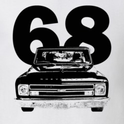 1968 C10 Pikcup Truck Grill View With Year White T Shirt