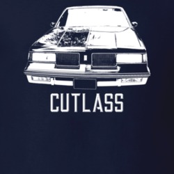 1987 Cutlass Grill View With Model Dark Color T Shirt
