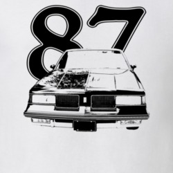 1987 Cutlass Grill View With Year Light Color T Shirt