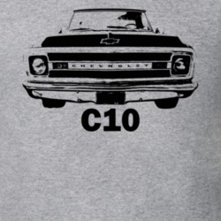 1969 C10 Apache Pickup Truck Grill View With Model Name Heather Grey T