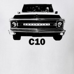 1970 C10 K10 Pickup Truck Grill View With Model Name White T Shirt