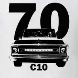 1970 C10 K10 Pickup Truck Grill View With Year And Model Name White T 