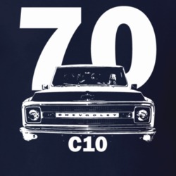 1970 C10 K10 Pickup Truck Grill View With Year And Model Name Navy T S