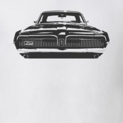 1968 Mercury Cougar Grill Black Graphic Light T Shirt