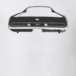 1970 MERCURY MONTEREY Rear Black Graphic Light T Shirt