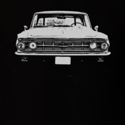 1963 MERCURY MONTEREY Grill White Graphic Dark T Shirt
