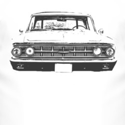 1963 MERCURY MONTEREY Grill Black Graphic Light T Shirt