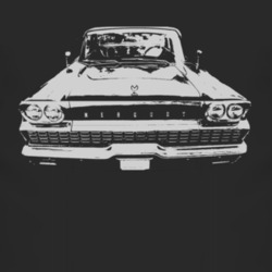 1959 MERCURY MONTEREY Grill White Graphic Dark T Shirt