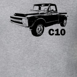 1970 C10 K10 Pickup Truck Stepside Side View With Model Name Heather G