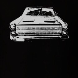 1966 Mercury Cyclone Grill White Graphic Dark T Shirt