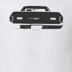 1972 GMC SPRINT Rear Black Graphic Light T Shirt