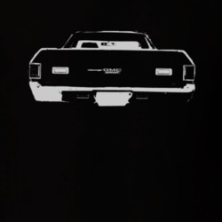 1972 GMC SPRINT Rear White Graphic Dark T Shirt