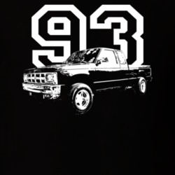 1993 S10 Side View With Year Dark Color T Shirt