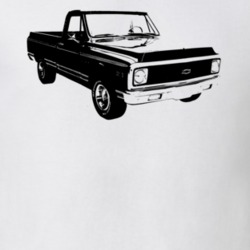 1971 C10 Pickup Truck Side View White T Shirt