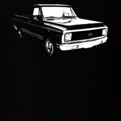 1971 C10 Pickup Truck Side View Black T Shirt