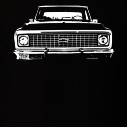 1971 C10 K10 Pickup Truck Grill View Black T Shirt