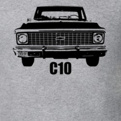1971 C10 K10 Grill View Pickup With Model Name Heather Grey T Shirt
