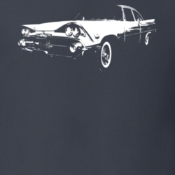 1959 Silver Challenger Side View Charcoal T Shirt
