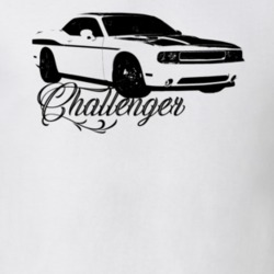 2016 Challenger Side View With Model Name White T Shirt